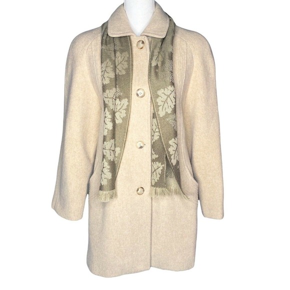 Bromley Collection vtg Wool Trench Coat Beige Size 8 Women - Picture 1 of 12